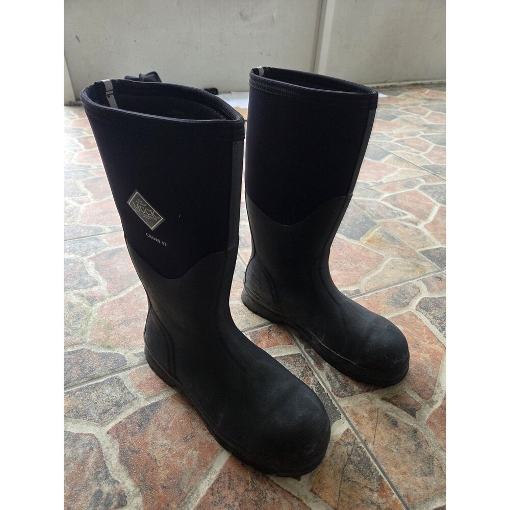 Muck Boot Co Chore ST Steel Toe Work Boots Mens 11 Womens 12 Waterproof Black